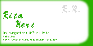 rita meri business card